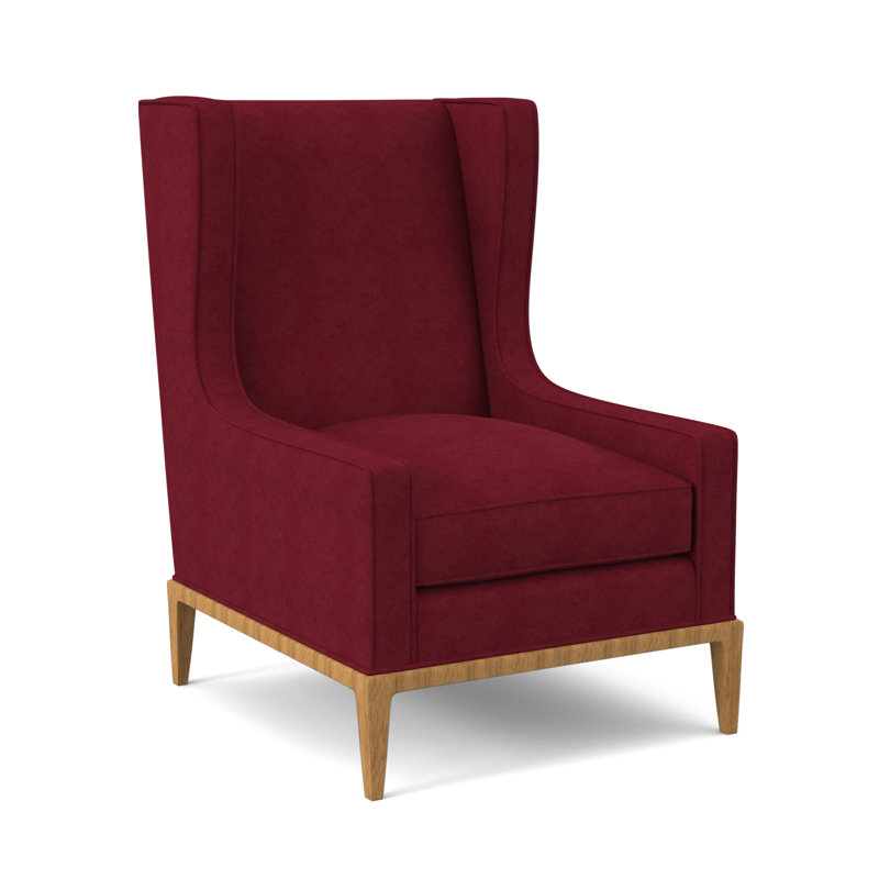 Fauteuil à oreilles 28 po Claxton, ambre, Rouge Margaret