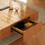  Table basse 31 po carrée en bois massif avec deux tiroirs de rangement-1462684906-1462684905