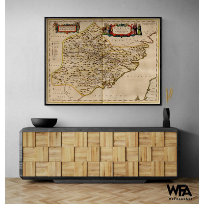 Fukien-Chine, impression de carte antique chinois, décoration murale région chinoise, art mural de Chine, idée de bureau de style chinois, ancienne carte de Chine