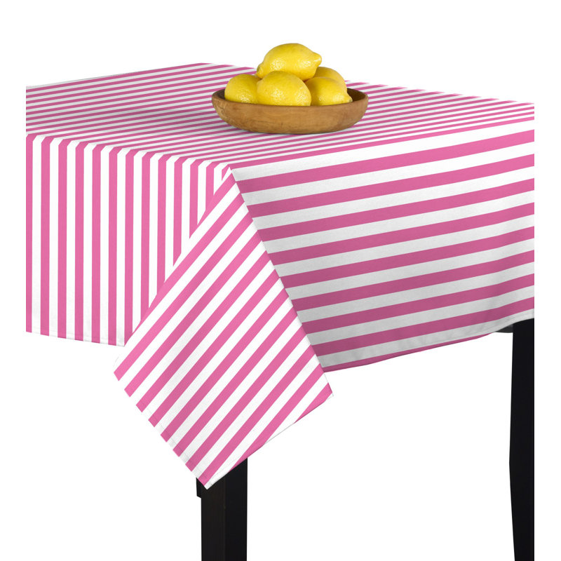Caius Small Stripes Tablecloth, Pink