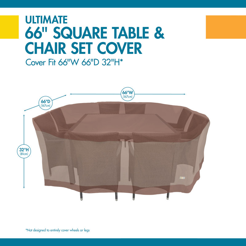 Outdoor Patio Dining Set Cover, 32" H x 68" W x 68" D