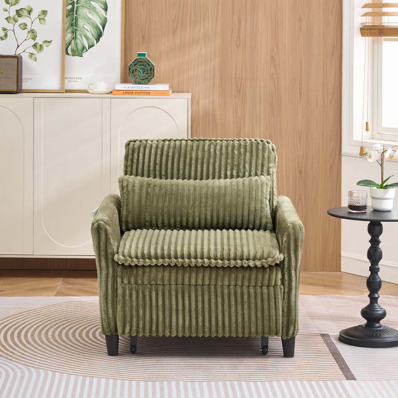 Fauteuil club en velours côtelé, Vert