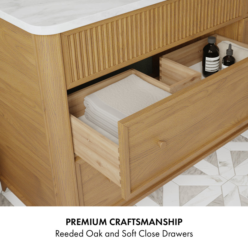 Kathryne 36" Bathroom Vanity In Natural Enhanced Oak, Enhanced Natural Oak, 48"