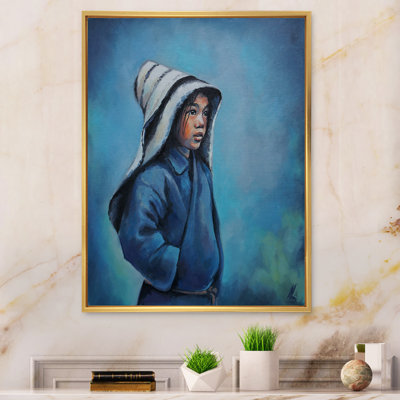 Mignon portrait d'un enfant asiatique - peinture