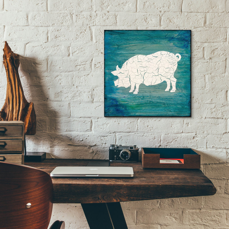 «Farm Pig» par Lightbox Journal sur plastique / acrylique, H 12 po x l 12 po x P 0,13 po