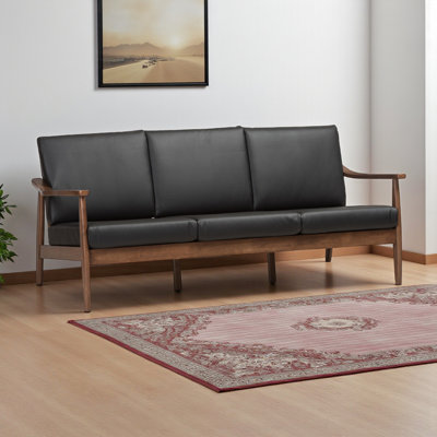 Drogin 72.05" Faux Leather Square Arm Sofa by Millwood Pines