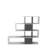 Modern Bookshelf, White & Anthracite, 47.2 x 7.7 x 42.9 inches | 100% Melamine Coated Particle Board, Thickness: 0.7 inches | Stylish Storage Solution for Home or Office, Durable & Elegant Design