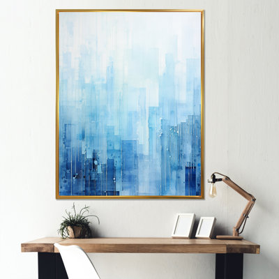 Azure Ascent Skycrapers Harmony - Skyscrapers Wall Art Living Room