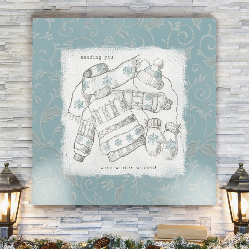 " Sketch Winter Wishes ", 10" H x 10" W x 1.5" D