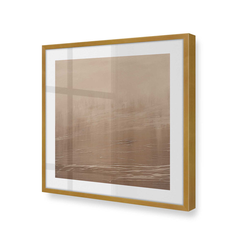 Silky Sandrifts v2, Cadre photo en or poli, H 20 po x l 20 po x P 1,25 po