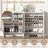 Shoe Cabinet With Breathable Door, Farmhouse Large 4-tier Shoe Storage Cabinet With Adjustable Shelves, Shoes Rack Organizer Cabinet For Entryway, Foyer, Closet-525300918