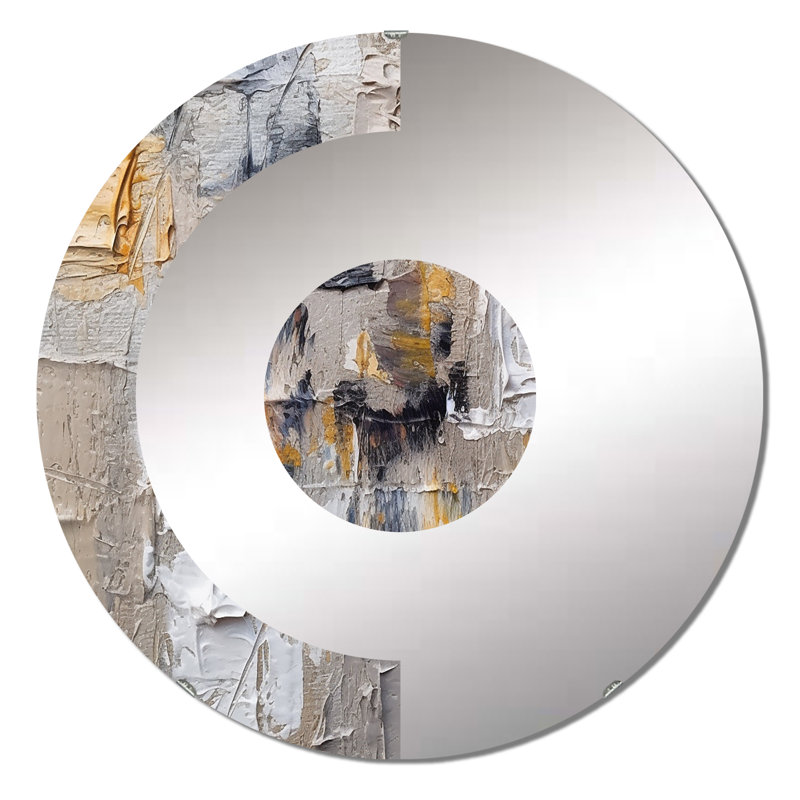Pasahow - Half Circle Wall Mirror, 23.6" x 23.6"