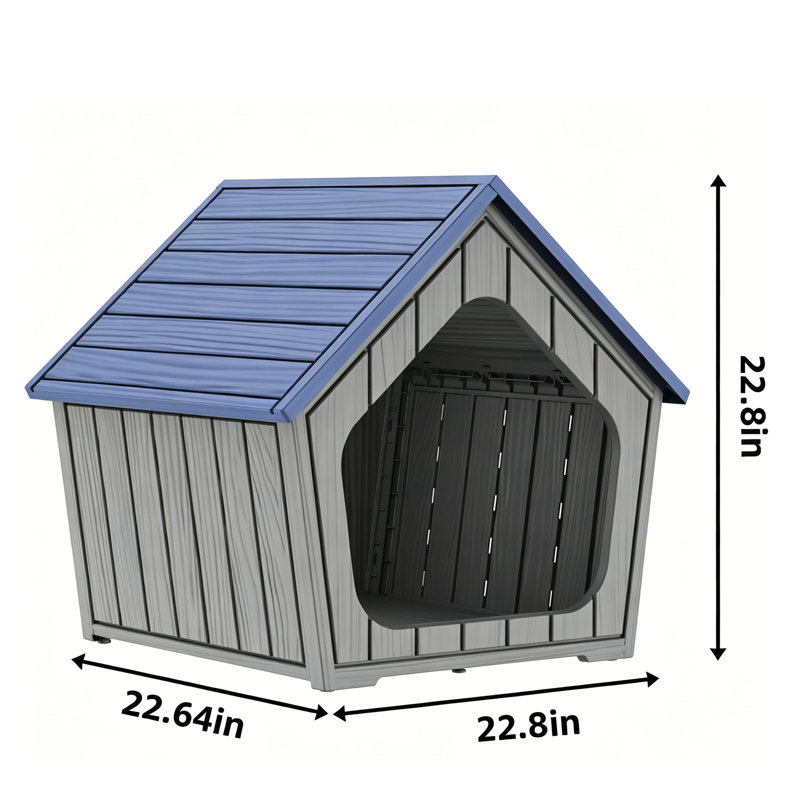 Maison de chat compacte et résistante aux intempéries, assemblage sans outil, abri extérieur robuste pour chats et petits chiens