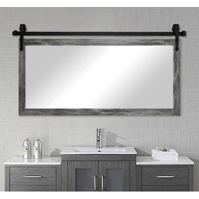 Lanphear Engineered Wood Flat Wall Mirror