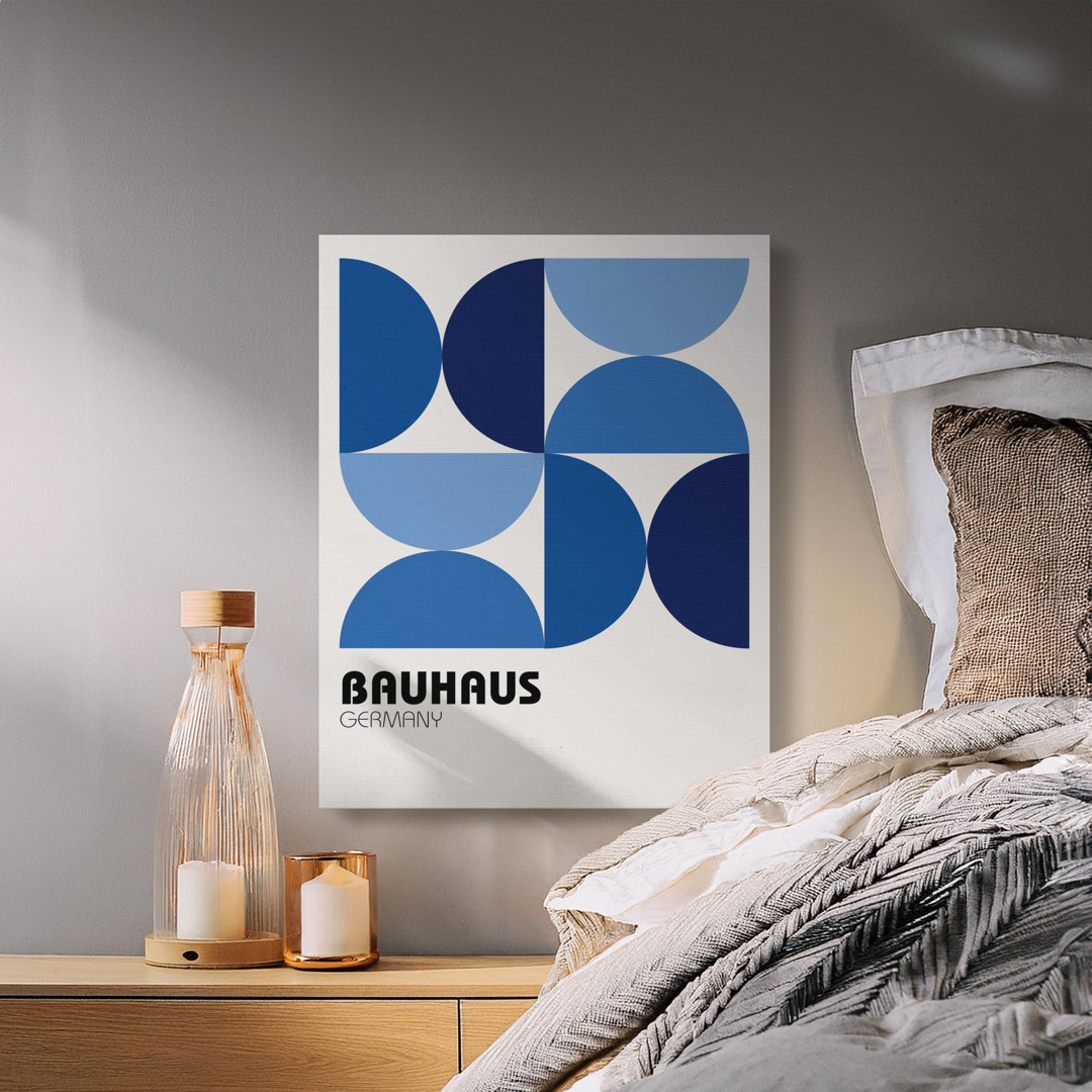 Bauhaus Canvas Wall Art, Geometric Print, Modern Decor, Ready to Hang, Gallery Wrapped Canvas, Archival Quality, Statement Piece