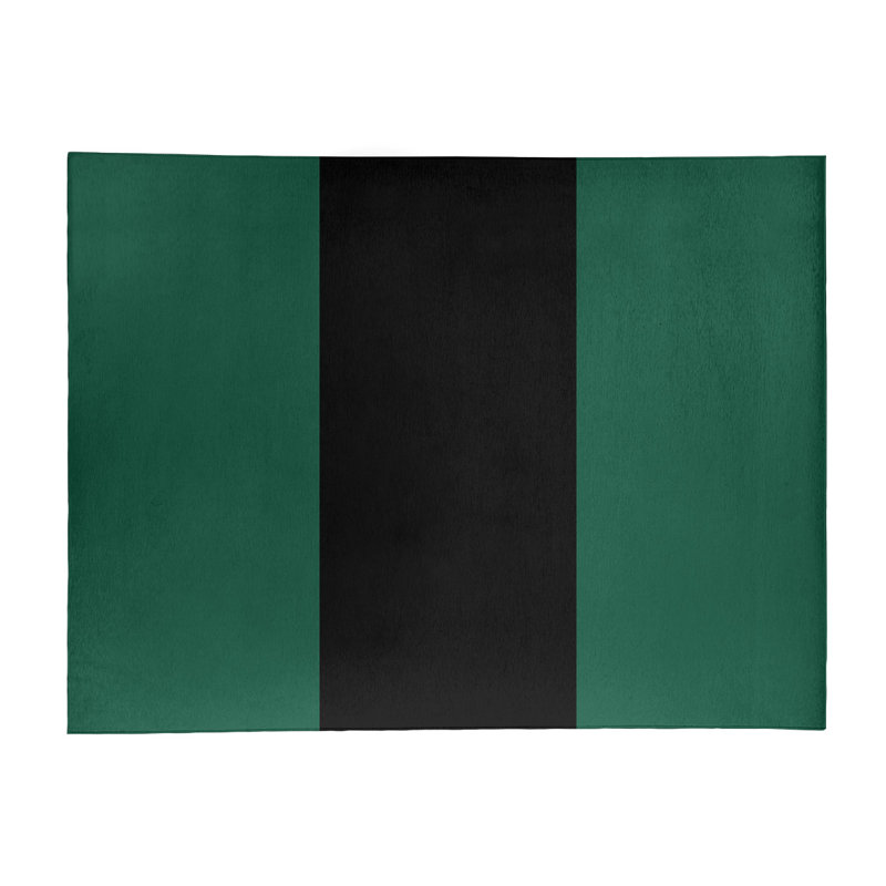 Tapis de football à rayures en poly/vert new york fly, Rectangle 9 pi x 12 pi