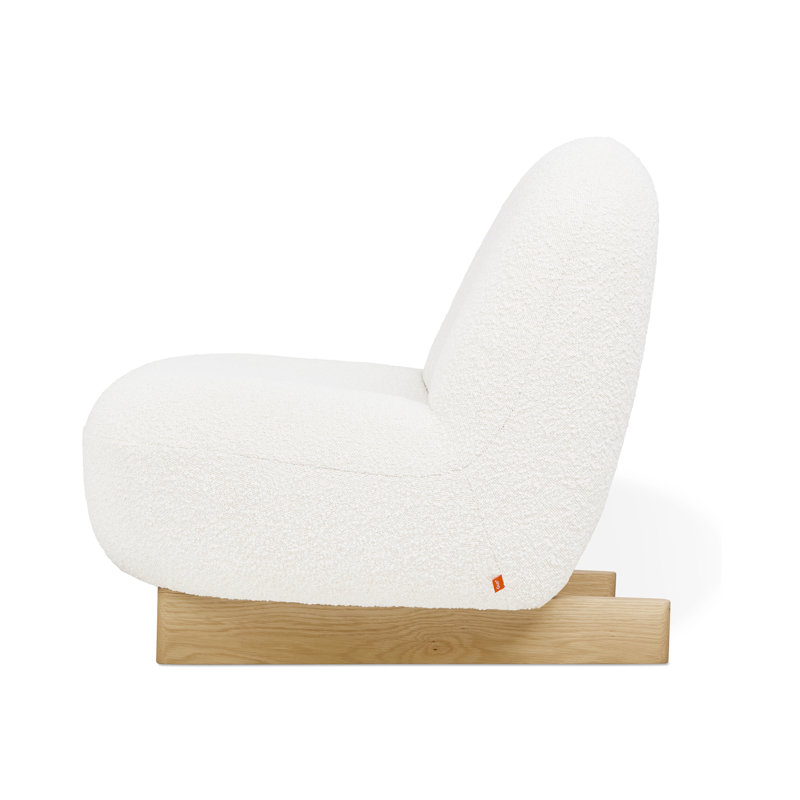 Arlo Boucle Armless Chair, Node Alabaster