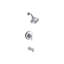 Bancroft® Rite-Temp® Bath and Shower Trim with Metal Lever Handle, NPT Spout and 2.5 Gpm Showerhead-32801775