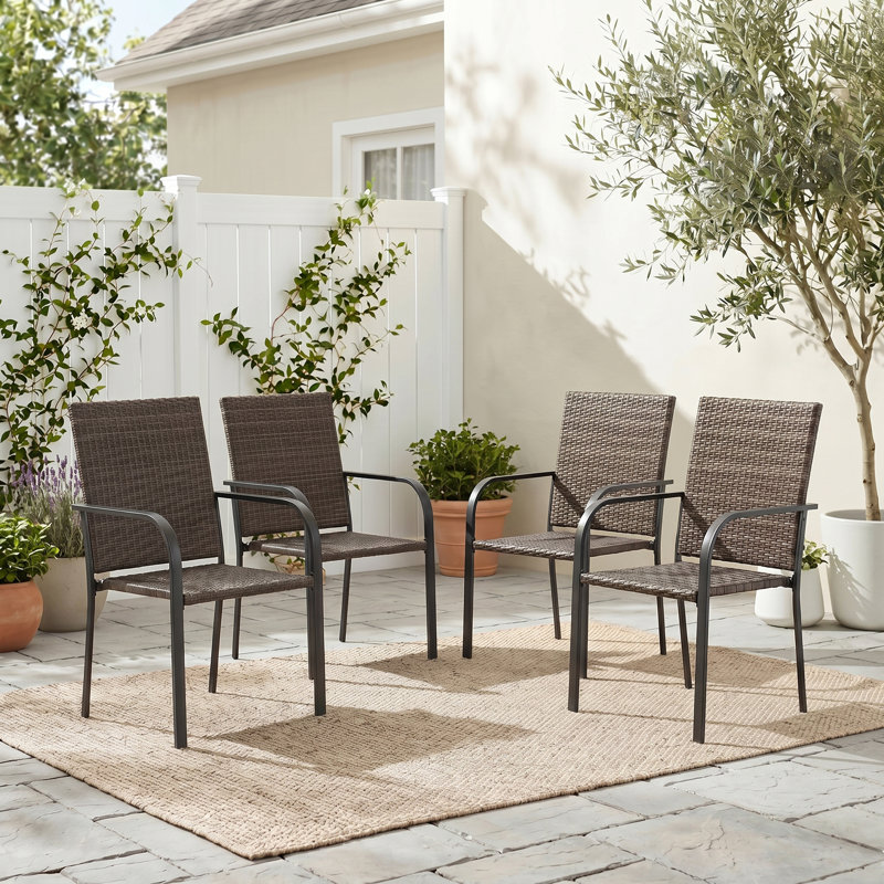 Chaises de patio d'extérieur en rotin PE