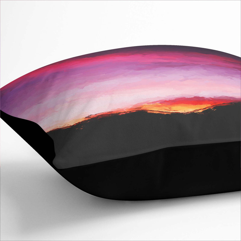 Square Cushion, Black, 55cm H x 55cm W x 20cm D
