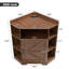 Armoire de rangement d'angle avec station de charge et tablettes ouvertes-798479566