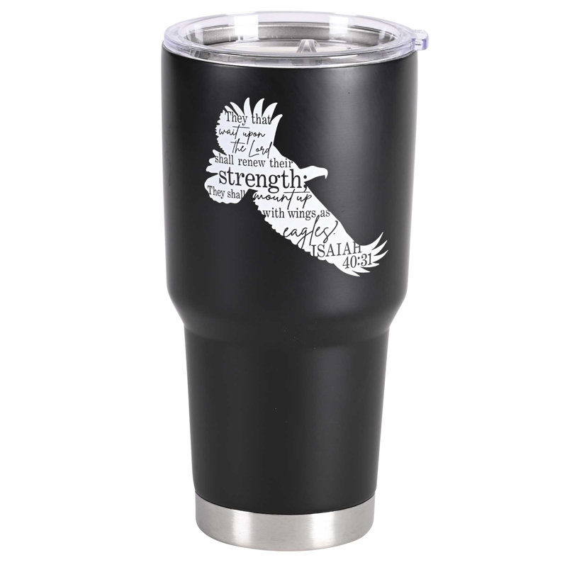 Gobelet Aigle Esaïe 40:31 noir 30 oz