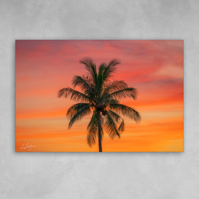 "Pastel Palm" par Lawrence Leyderman - Art mural acrylique 20 "x 30"