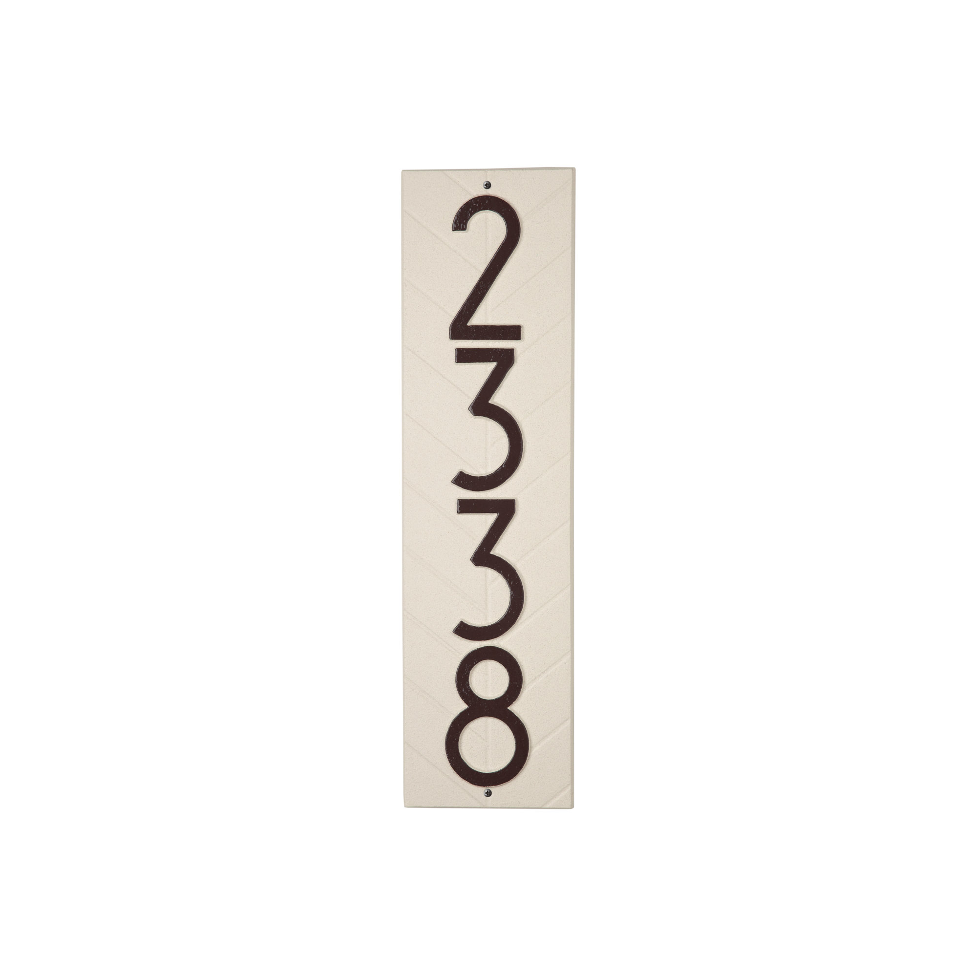 Mid-century Modern Herringbone Vertical Wall Plaque, Coastal Clay, Yes