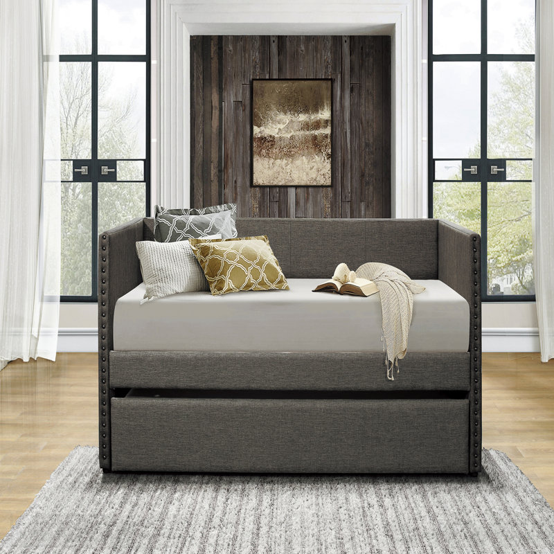 Méridienne grise rembourrée 1pc, Grey