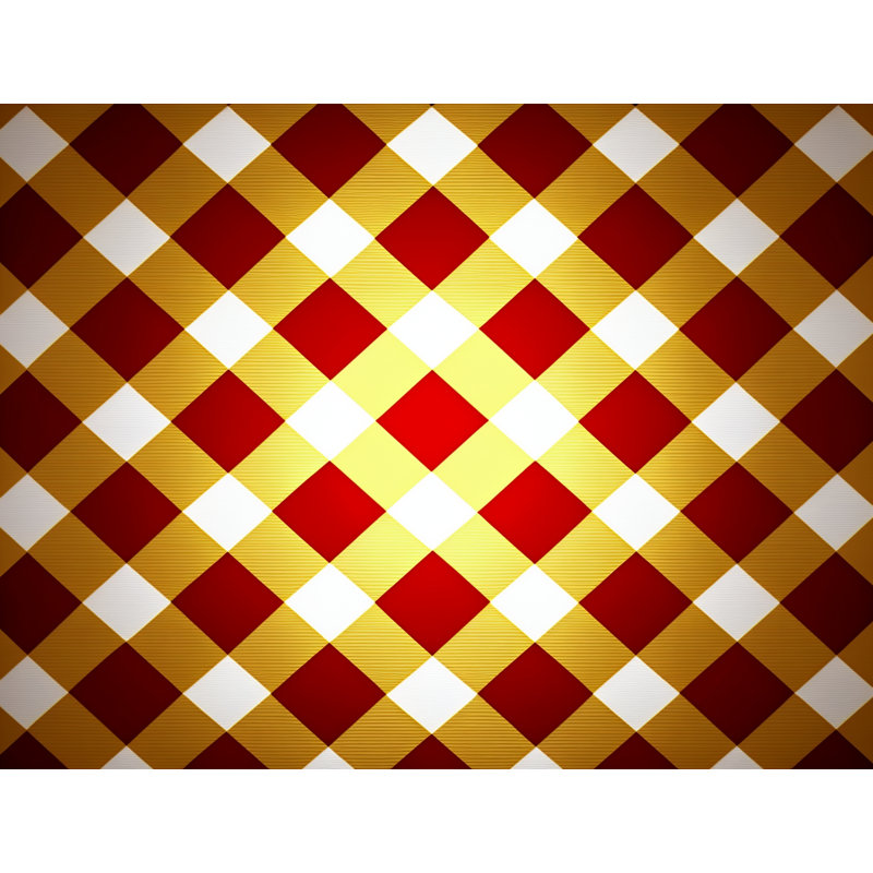 Polyester Comforter, Twin Comforter, Gold/Red Gingham