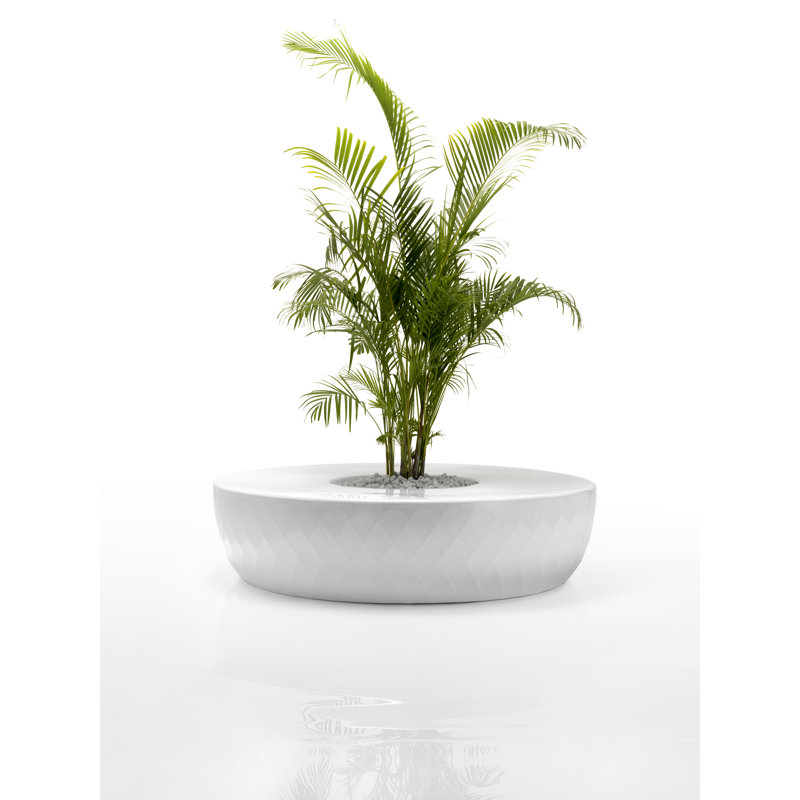 Banc pour arbre en plastique Vases Island, Blanc