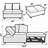 Adda 71" 4-in-1 Convertible Linen Upholstered Sleeper Sofa, Linen Sofa Chair for Small Space, Futon Sofa Bed with 2 Throw Pillows for Living Room, Single Recliner with 5 Adjustable Backrest for Bedroom Apartment-1764620878