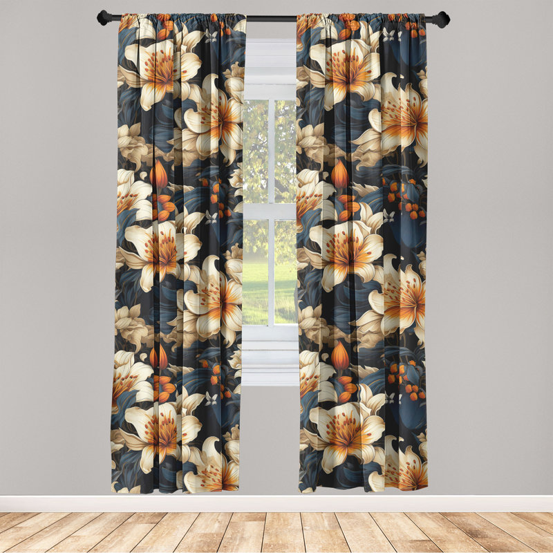 Semi Sheer Curtain Pair, 28" W x 63" H