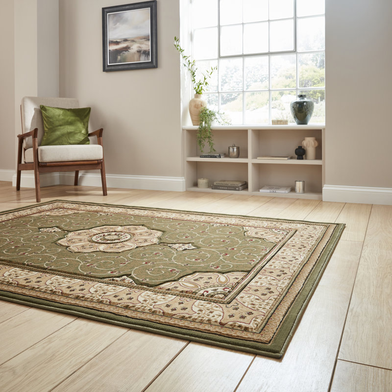 Heritage area rug Machine Woven Rectangle Green, Rectangle 280 x 380cm