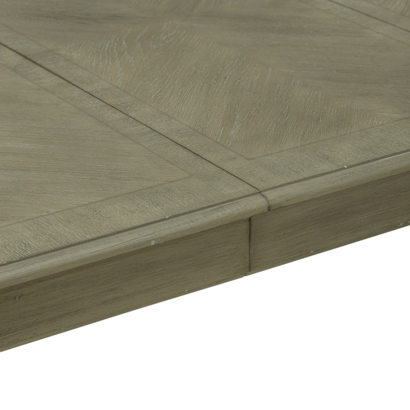 Ensemble de table de salle à manger extensible en bois massif 6 personnes Colchester, Brun / Blanc