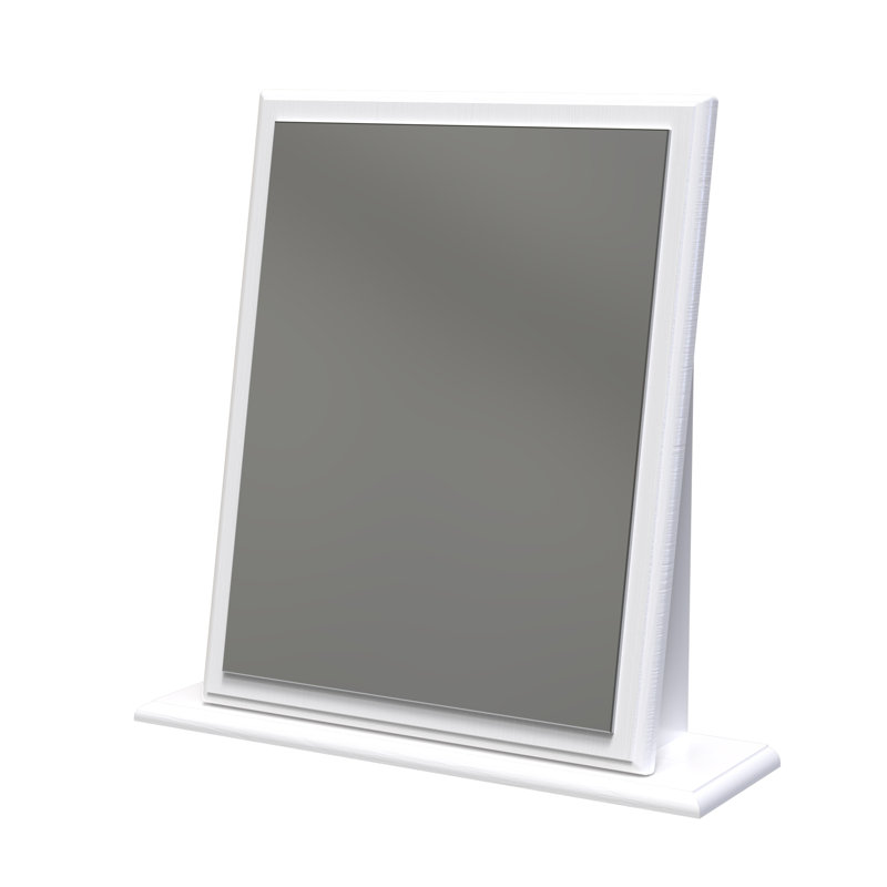 Fully Assembled Meansville Accent Mirror, White