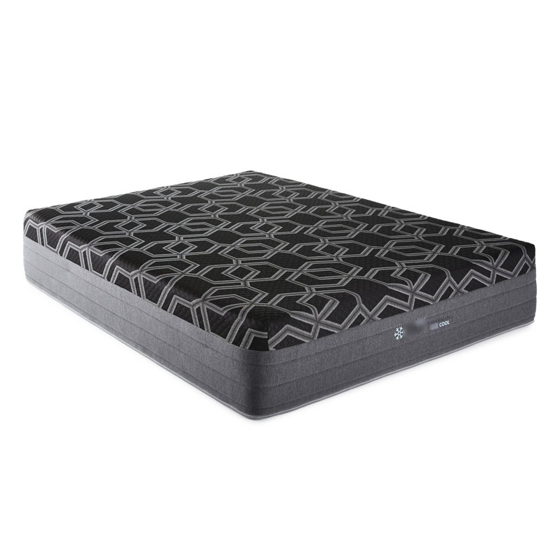 Matelas simple en mousse TG - plateau lisse de 14 po avec graphite pour une circulation d'air optimale et une mousse confortable, dissipant la chaleur de la couche de glace