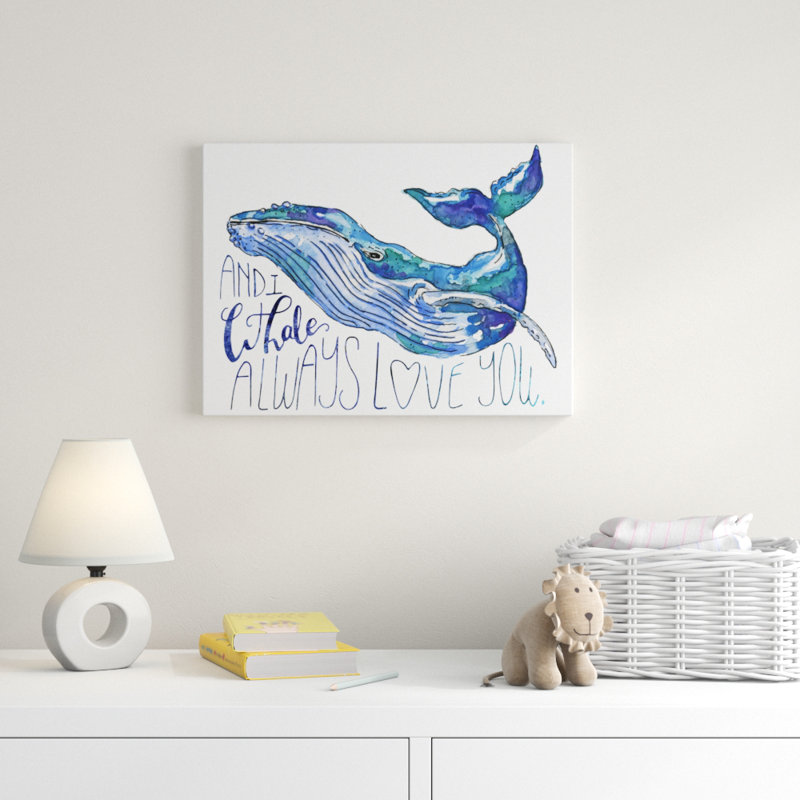 « baleinee love i », art sur toile, H 18 po x l 24 po x P 2 po