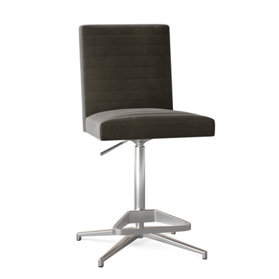 Uma Upholstered Adjustable Height Counter Stool with Metal Frame