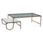 Sonoma 52" Nesting Coffee Table with Glass and Marble Top