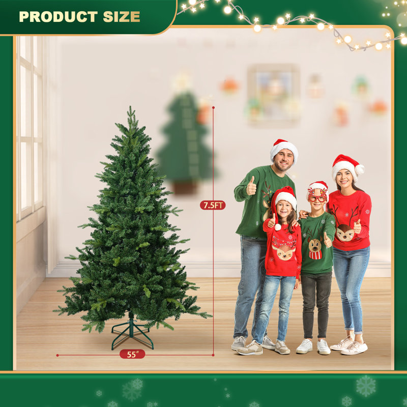 Arbre de Noël artificiel - support inclus, 7.5'