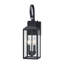 Lanterne murale extérieure noire à 2 lumières de 50 cm (20 po) avec allumage automatique crépusculaire