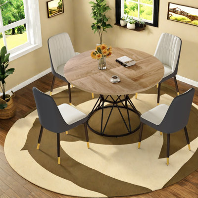 Dining Table Sets(must Include Both Table And Chair), Mdf Metal Modern Kitchen