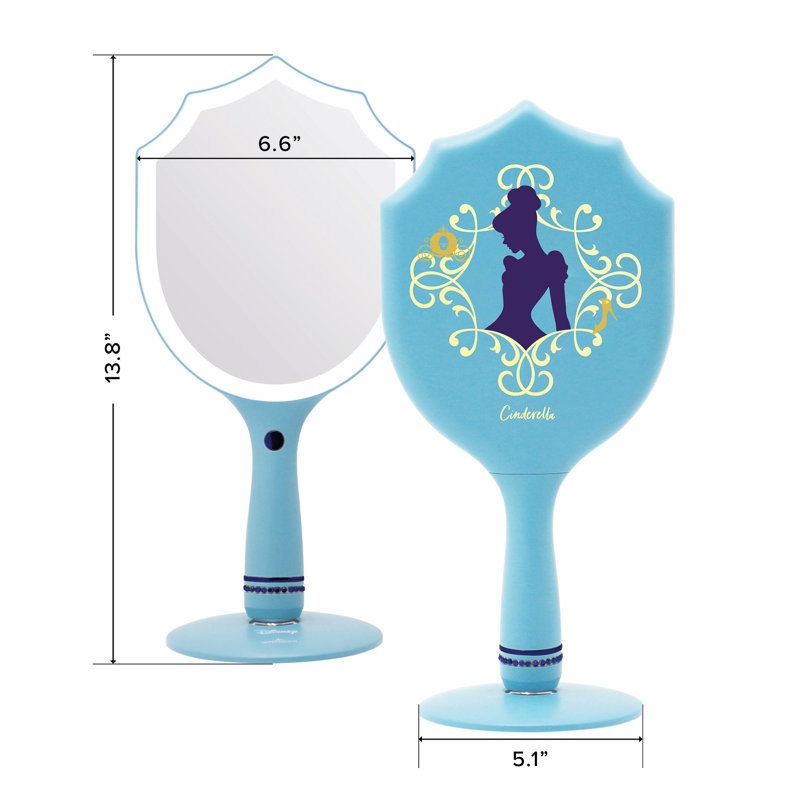 Miroir de maquillage éclairé à main Disney Princess, Cendrillon
