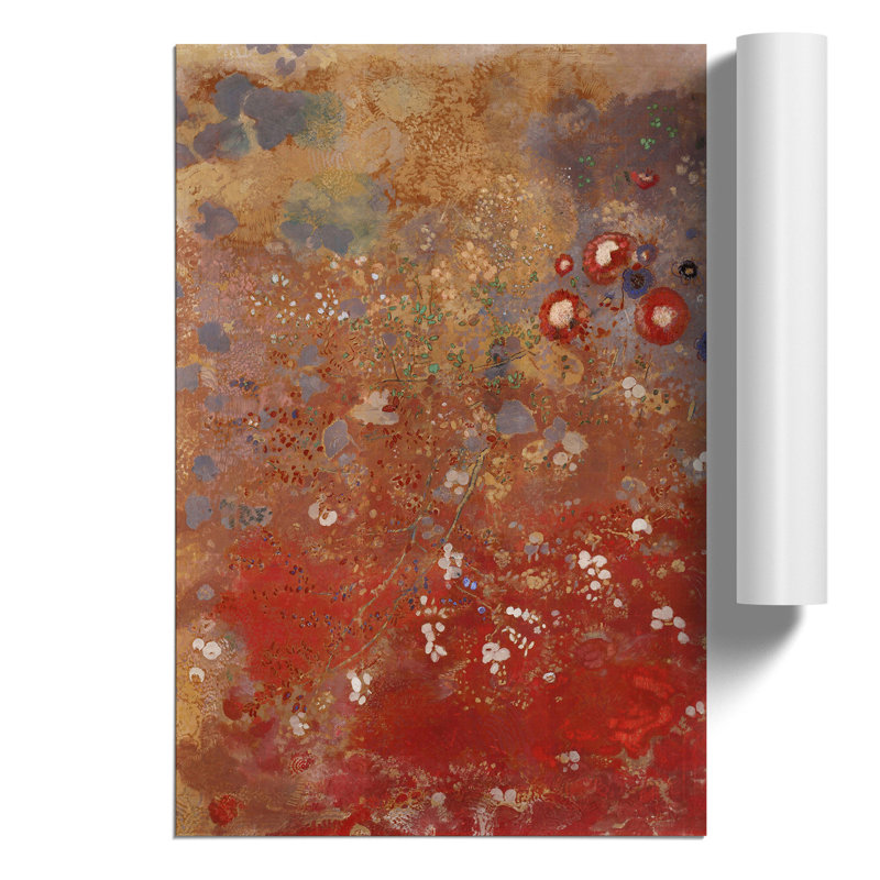 Rouge by Odilon Redon - No Frame Painting, 59cm H x 42cm W x 0.1cm D