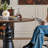 Brown Black Round Solid Wood Dining table-269194943