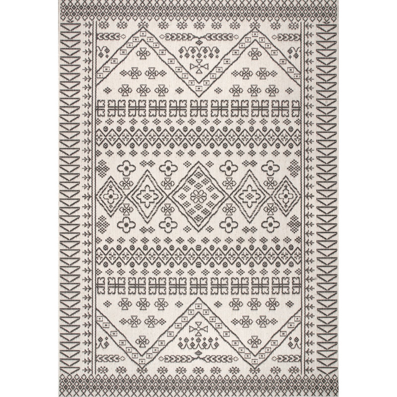 Jacoby Geometric Indoor / Outdoor Rug, Rectangle 10' x 13'