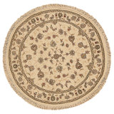 Hand Knotted Area Rug in Ivory