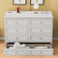 Lit escamotable double avec grands tiroirs, blanc
