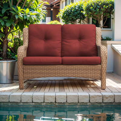 Ambarvale 53'' Polyethylene (PE) Wicker Outdoor Loveseat
